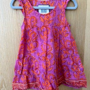 Bohemian magenta baby dress by Alicia Bell.